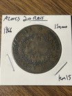 1866 Portuguese Azores 20 Reis Low Mintage 150k Km15