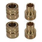 Brass Pressure Washer Coupler Quick Connect Adapter 3 4  Hose Fittings 4pcs