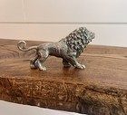 Antique 19th C  Solid European Silver Lion Figurine-hallmarked   Tested-c  1870
