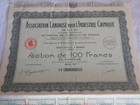 Vintage Share Certificate Stock Bond Actions Landaise Alic For Chemical 1929