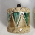 Antique Hand Blown Glass Christmas Tree Ornaments Drum Steepled Church Flaw