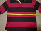 Vintage Heavy Polo Ralph Lauren Rugby Shirt Men L Red Navy Striped Cotton Preppy