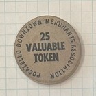 1882-1922  Pocatello  Idaho Centennial  25   Token  Wooden Quarter nickel