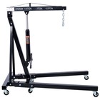 2 Ton Folding Engine Hoist Cherry Picker Shop Crane Lift Heavy Duty Black