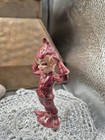 Mcm Vintage Red Burgundy Gilner Pixie - 1950s Christmas Elf Standing In Leaf Hat