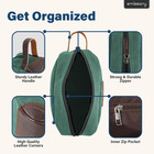 Men s Toiletry Bag  Leather And Canvas Travel Toiletry Bag  Dopp Kit For Men  Tr