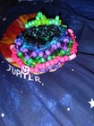 Handmade Alien Kitty Kandi Bead Cuff Bracelet
