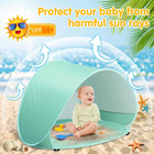 Baby Beach Tent Upf 50   Pop Up Sun Shelter With 47x31x27 Inches  Mint Green