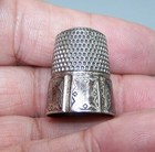 Antique Thimble Simons Bros  Sterling Pretty Design