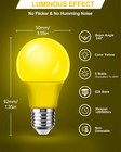 Flaspar Led Yellow Bug Light Bulbs Outdoor  40w Equivalent A15 A15 