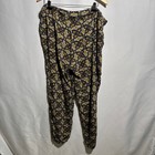 Vtg Kikit Maurice Sasson Silk Pants Aop 80s 90s Funky Retro Funky Wild Sz L See