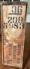 Rare Johnnie Walker Red Label Scotch Whiskey Wooden Crate Box Merry Christmas