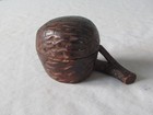 1890 s  German  Black Forest Walnut Carved Hinged Lid   Inkwell