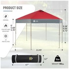 Crown Shades 14x14 Pop Up Gazebo  Canopy Tent For Outdoor Events  Red grey used 