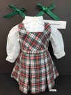 American Girl Molly School Plaid Jumper blouse ribbons outfit pleasant Comp Tag
