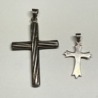 Vintage Cross   Crucifix Pendants  925 Sterling Silver Christian Catholic Rosary