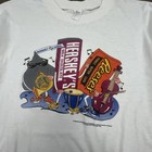 Vintage Hershey s Shirt Mens Medium White Kisses Reese s Candy Band 1990 Usa