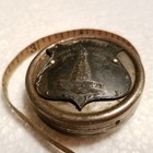 Antique Statue Of Liberty Tape Measure 1890s - 1920s Brass With Cloth Tape