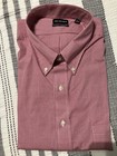 Men s Van Heusen Dress Shirt  Red Check  Button Down  Wrinkle-free Regular Fit