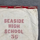Vintage Seaside High School Laundry Bag Large Canvas Stencil Monterey California