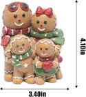 Christmas Gingerbread Family Figurines          Hand-painted Resin Holiday Brown