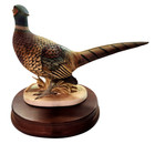 Vintage Lefton Bisque Porcelain Pheasant Bird Figurine W stand Kw 670 Read Descr