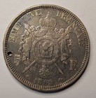 France 1869 5 Francs World foreign Silver Coin   Napoleon Ii 