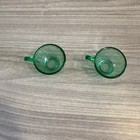 Akro Agate Uranium Green Glass Vintage Pretend Play Cups Glasses Vintage Lot 2