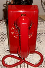 Excellent Vintage Western Electric Red Hot Classic Rotary Dial Wall Phone Works 