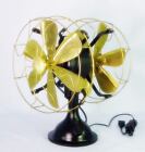 Fan Brass  Electric Blade Oscillating  Work 3 Speed Vintage Antique Style