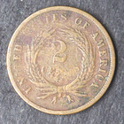 1864  small Motto  2c Two Cent Piece - Coingiants -