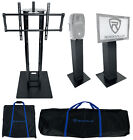 2  Rockville Rtp33-tv Black Totem Dj Speaker lighting Stands detachable Tv Mount