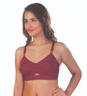 Padded Bullet Bra Organic Cotton- Vintage Retro Bra  plus Size Available  Maroon