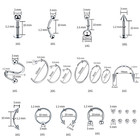 94pcs Mixed-pack Piercing Kits For All Body Piercings Stainless Steel 14g 16g 20