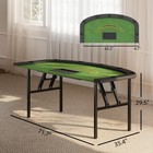 Soozier 72  Foldable Poker Table  Portable 8-player Blackjack Table  Green
