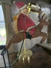 Authentic Models Balance Decor Santa And Reindeer Balancing Metal Art
