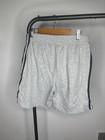 Adidas Boys Gray 3-stripe Cotton Jersey Athletic Shorts L  14 16  Drawstring