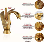 Bathroom Sink Faucet Golden Swan Single Handle Waterfall Basin Mixer Tap Bathroo