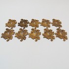 10 Vintage Brass Ornate Keyhole Escutcheons Rococo Antique Furniture Hardware