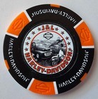 J l Harley-davidson Sioux Falls Sd Black orange 115th Anniversary Poker Chip