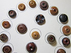 Amazing    42 Vintage Carded Button Lot   Mixed Wood Materials Round Buttons