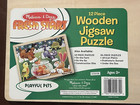 Melissa And Doug Playful Pets 12 Pc Childrens Wooden Puzzle Dog Cat Turtle Fish