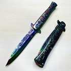 9    Rainbow Rose Flower Tactical Spring Assisted Open Blade Folding Pocket Knife
