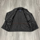 Vintage 90s Gap Heavy Leather Car Coat Black Blue Label Mens S Fits M Matrix