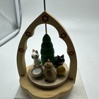 Miniature Pyramid Cats Playing   Warm Air Pyramid German Hand Carved