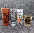 Lot Of 4 Tourist Theme Souvenir Shot Glasses London  Mexico Canada 
