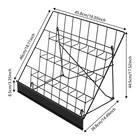 Black 4   6-tier Book magazine newspaper Wire Display Rack Countertop Shelves