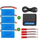 4   3 7v 780mah Lipo Battery  usb Charger For Wltoys V686 V626 V636 Q222 Rc Drone