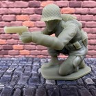 World War 2 American Toy Soldier Kneeling Shooting Pistol 3d 1 32 Ww2 Figure