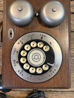 Vintage Western Electric Wood Wall Mount Rotary Dial Telephone 80s   works  